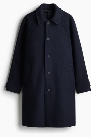 H&M Car Coat aus Wollmix in Regular Fit - Blau