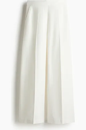 H&M Weite Hose aus Leinenmix - Weiß