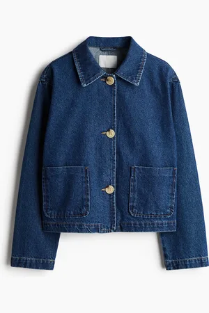 H&M Twilljacke mit Kragen - Blau