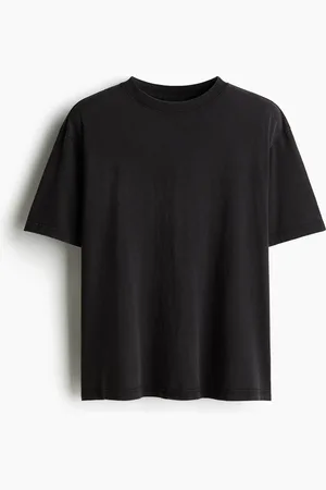 H&M Ausgewaschenes T-Shirt in Loose Fit - Schwarz