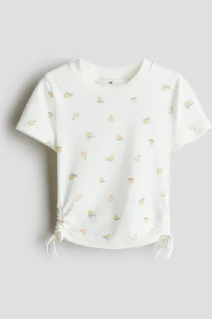 H&M Jerseyshirt mit Tunnelzug - Weiß