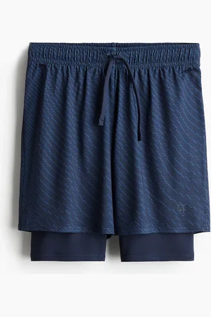 H&M DryMove™ Doppellagige Sportshorts - Blau