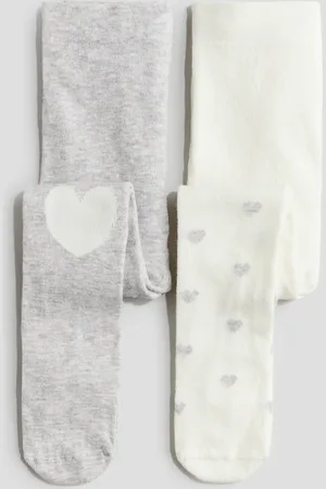 H&M 2er-Pack Strumpfhosen - Weiß