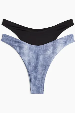 H&M 2er-Pack Bikinihosen - Blau