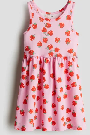 H&M Gemustertes Baumwollkleid - Pink