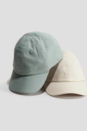 H&M 2er-Pack Caps aus Baumwolltwill - Grün