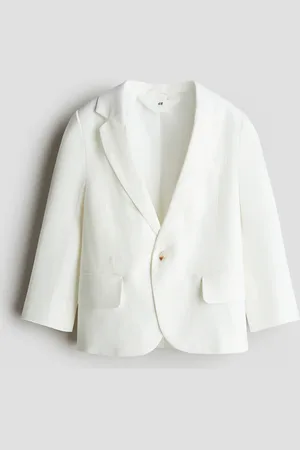 H&M Leinenjackett - Weiß