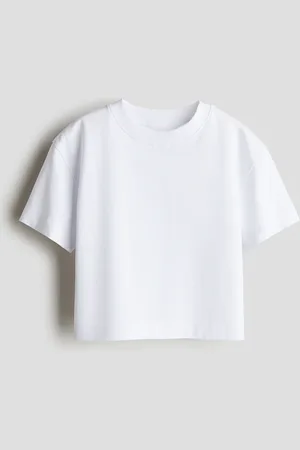 H&M Kastiges T-Shirt - Weiß