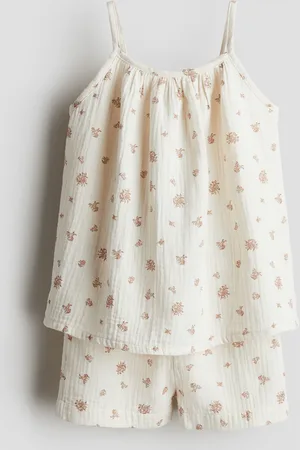 H&M Zweiteiler aus Baumwollmusselin - Weiß