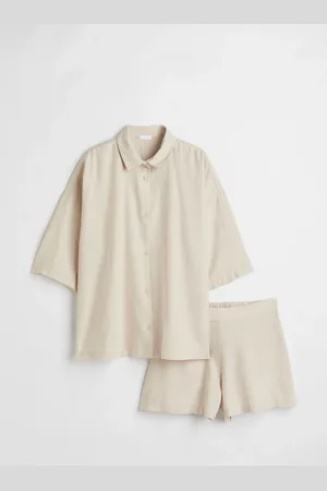 H&M Pyjama aus Leinenmix - Beige