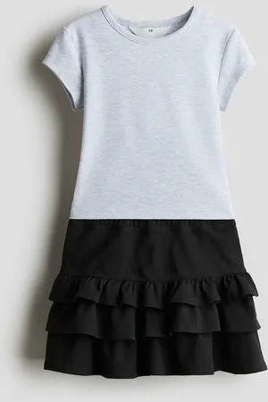 H&M Zweiteiler aus Baumwolljersey - Schwarz