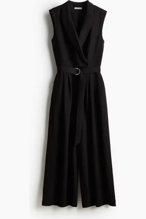 H&M Jumpsuit mit Gürtel - Schwarz