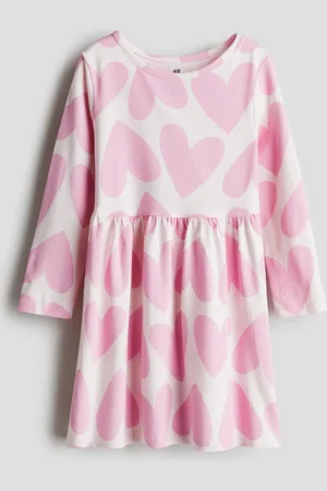 H&M Bedrucktes Baumwollkleid - Pink