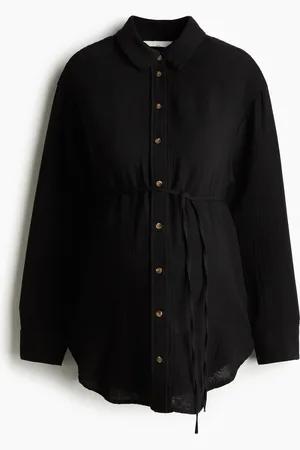 H&M MAMA Before & After Musselinbluse - Schwarz
