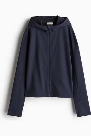 H&M Warme Midlayer-Sportjacke mit Kapuze - Blau