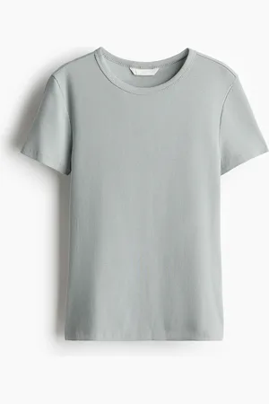 H&M Geripptes T-Shirt - Türkis