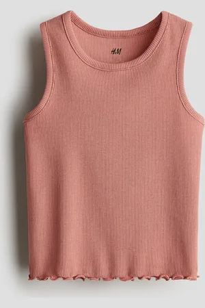 H&M Geripptes Tanktop - Orange