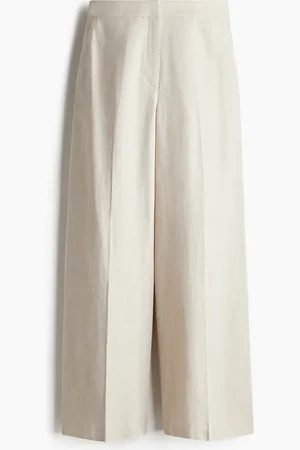 H&M Weite Hose aus Leinenmix - Beige