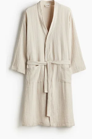 H&M Bademantel aus Musselin - Beige