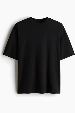 H&M T-Shirt in Oversized Fit - Schwarz