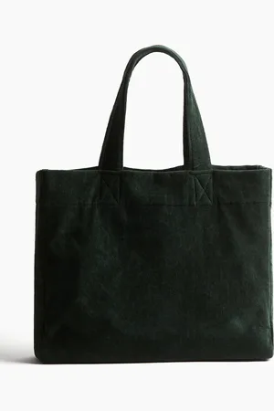 H&M Strandtasche aus Baumwollfrottee - Grün
