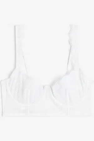 H&M Unwattiertes Bustier aus Spitze - Weiß