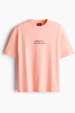 H&M Bedrucktes T-Shirt in Loose Fit - Orange