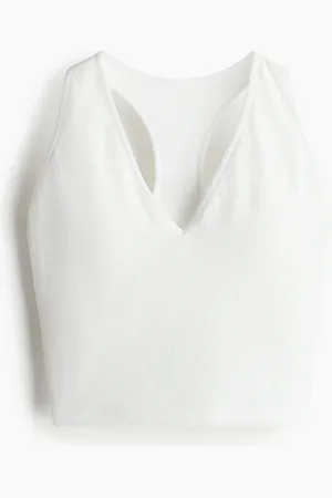 H&M Seamless Sport-BH mit DryMove™ Medium Support - Weiß