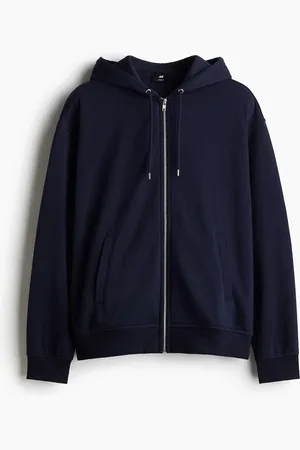H&M Hoodiejacke in Loose Fit - Blau