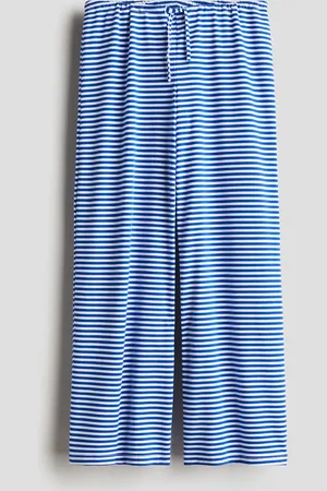 H&M Weite Jerseyhose - Blau