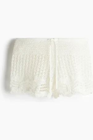 H&M Strandshorts im Häkellook - Weiß