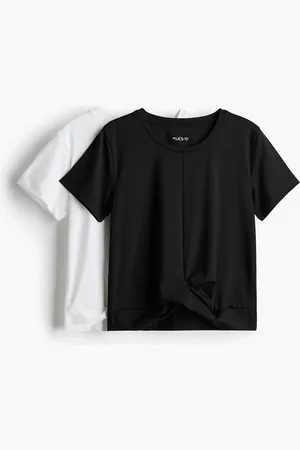 H&M 2er-Pack DryMove™-Sportshirts - Schwarz