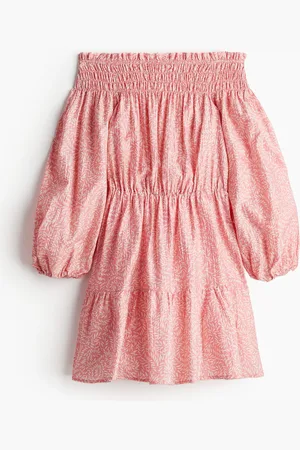 H&M Off-Shoulder-Kleid - Pink