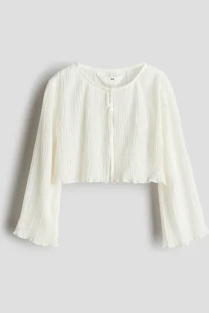 H&M Gecrinkelte Bluse - Weiß