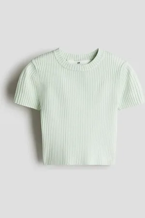 H&M Shirt in Rippstrick - Grün