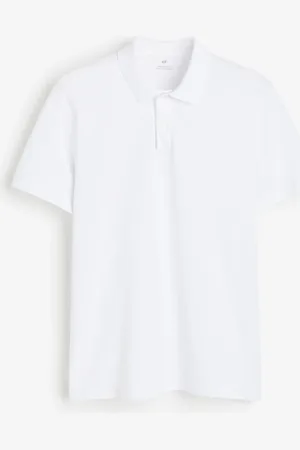 H&M Pikeeshirt in Regular Fit - Weiß
