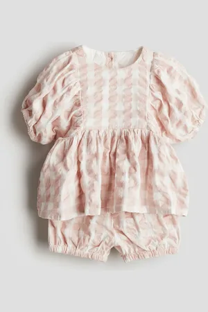 H&M 2-teiliges Musselin-Set mit Musterprint - Pink