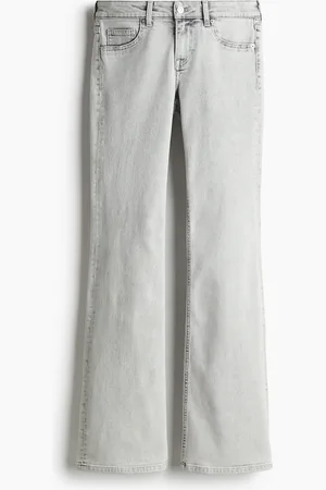 H&M Flared Low Jeans - Grau