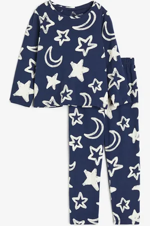 H&M Jerseypyjama - Blau