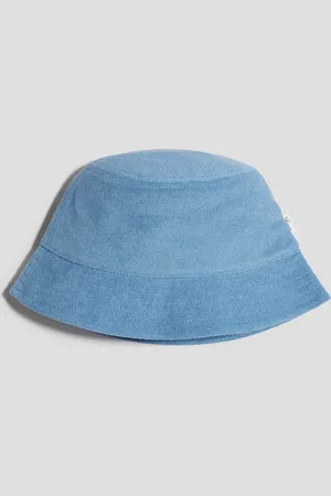H&M Bucket Hat aus Baumwollfrottee - Blau