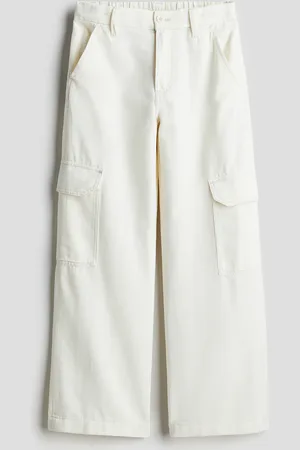 H&M Weite Cargohose - Weiß