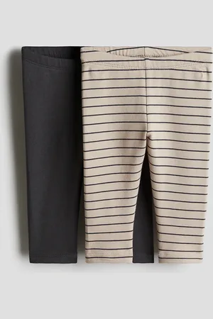 H&M 2er-Pack innen angeraute Baumwollleggings - Braun