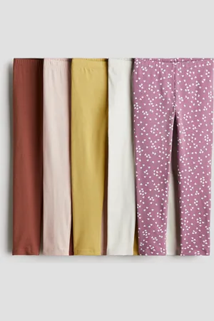 H&M 5er-Pack Jerseyleggings - Pink