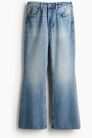 H&M Baggy Bootcut Regular Jeans - Blau