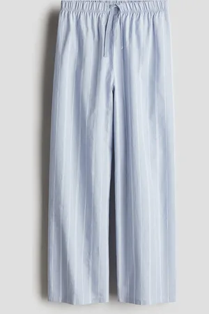 H&M Hose aus Baumwollpopeline - Blau