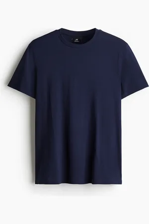H&M T-Shirt in Regular Fit - Blau
