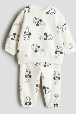 H&M 2-teiliges Sweatshirt-Set mit Print - Weiß