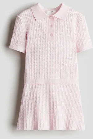 H&M 2-teiliges Set mit Zopfmuster - Pink