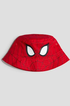 H&M Bedruckter Bucket Hat - Rot