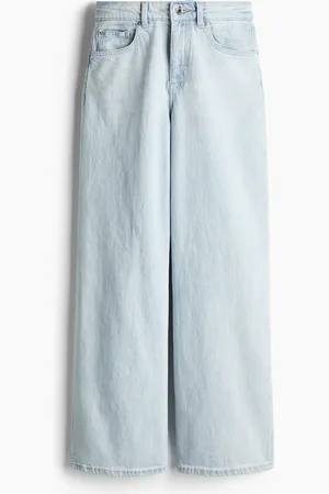 H&M Wide High Jeans - Blau
